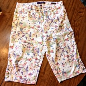 Gloria Vanderbilt Skimmer floral jeans, sz 12, LN